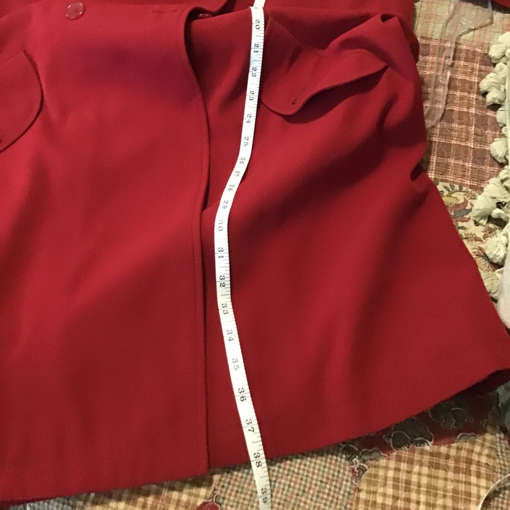 Red Oversized Coat - Picture 8 of 12